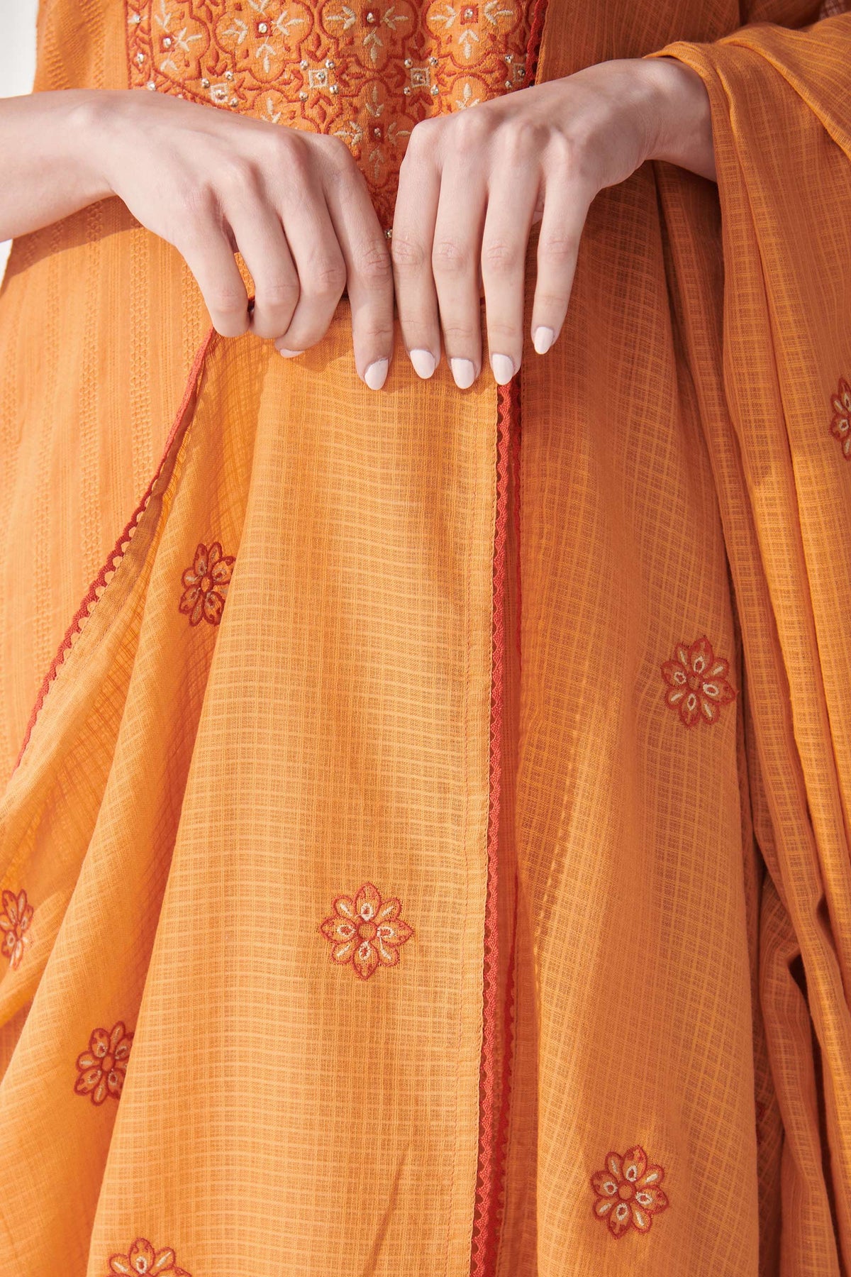 Mehraab Nahida Orange Dupatta