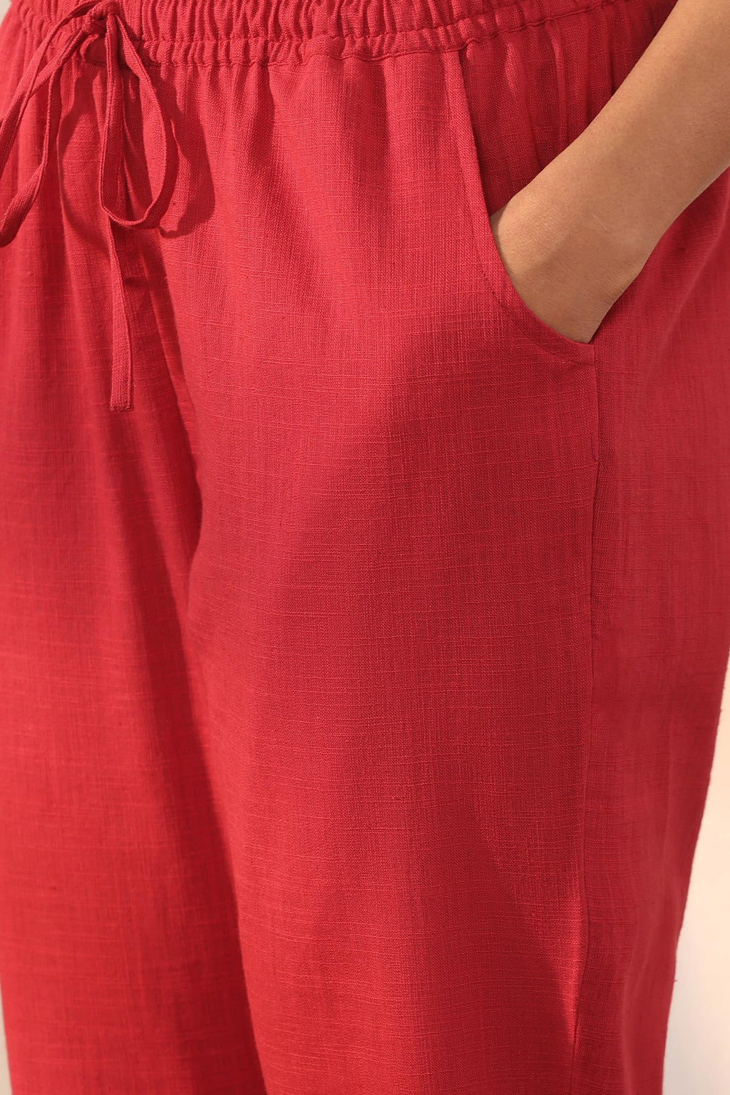 Mehraab Sabeen Red Narrow Pants