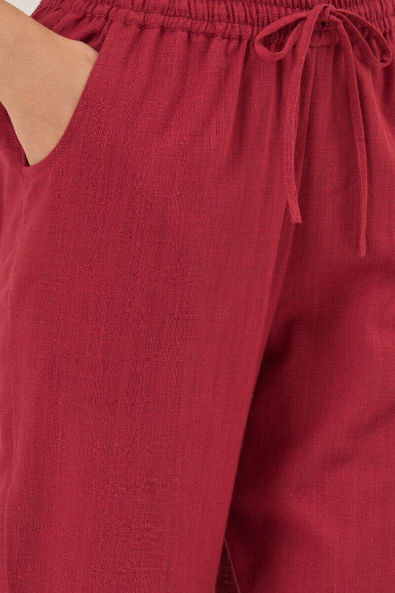 Roza Nida Brick Red Narrow Pants