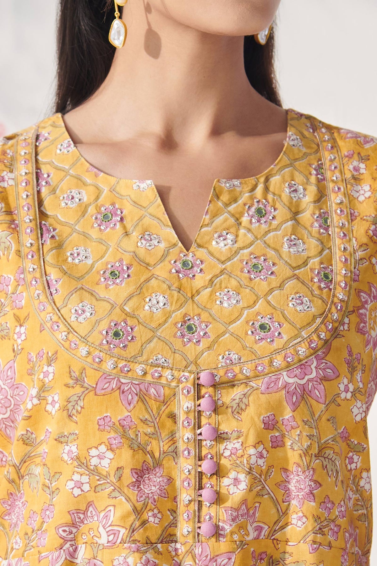 Gulbahar Rosana Sanganeri Kurta