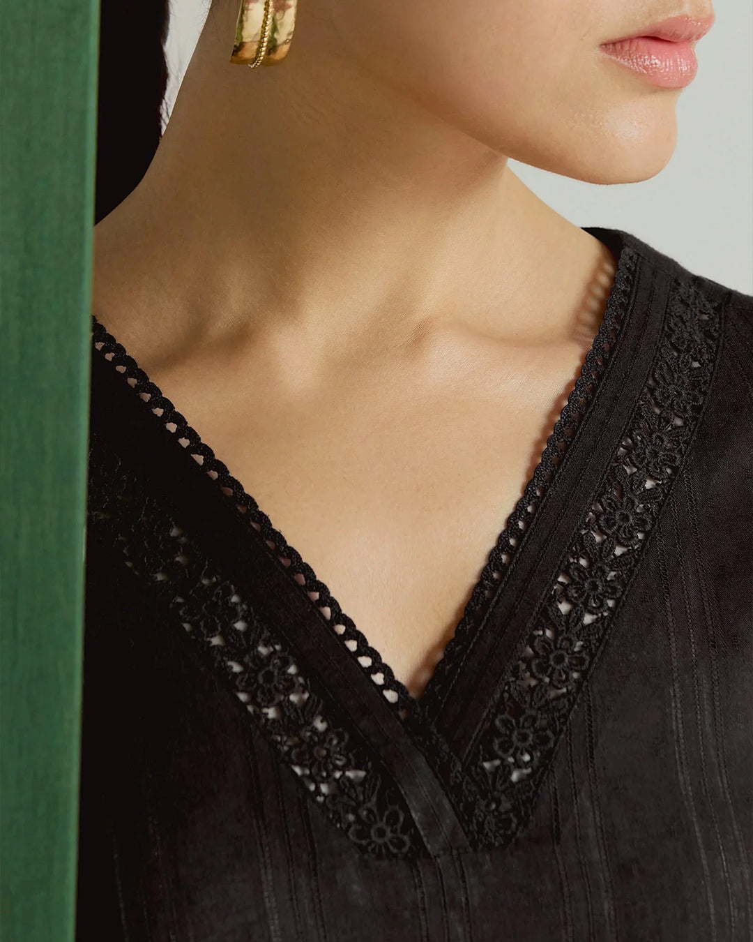 Roza Sehr Black Kurta