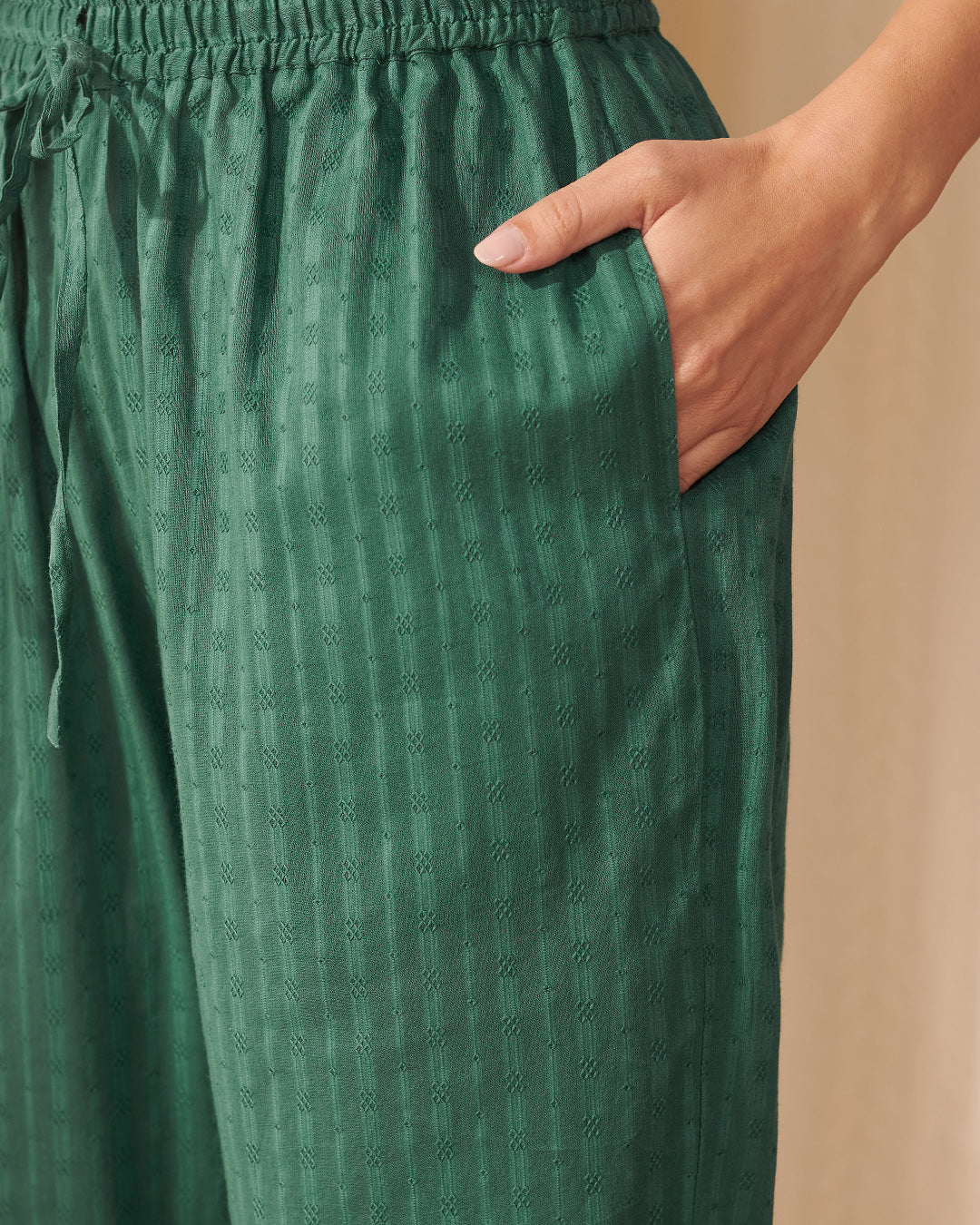 Roza Asfara Teal Green Pants