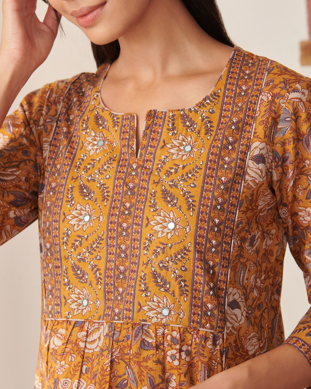 Gauhar Shireen Sanganeri Kurta