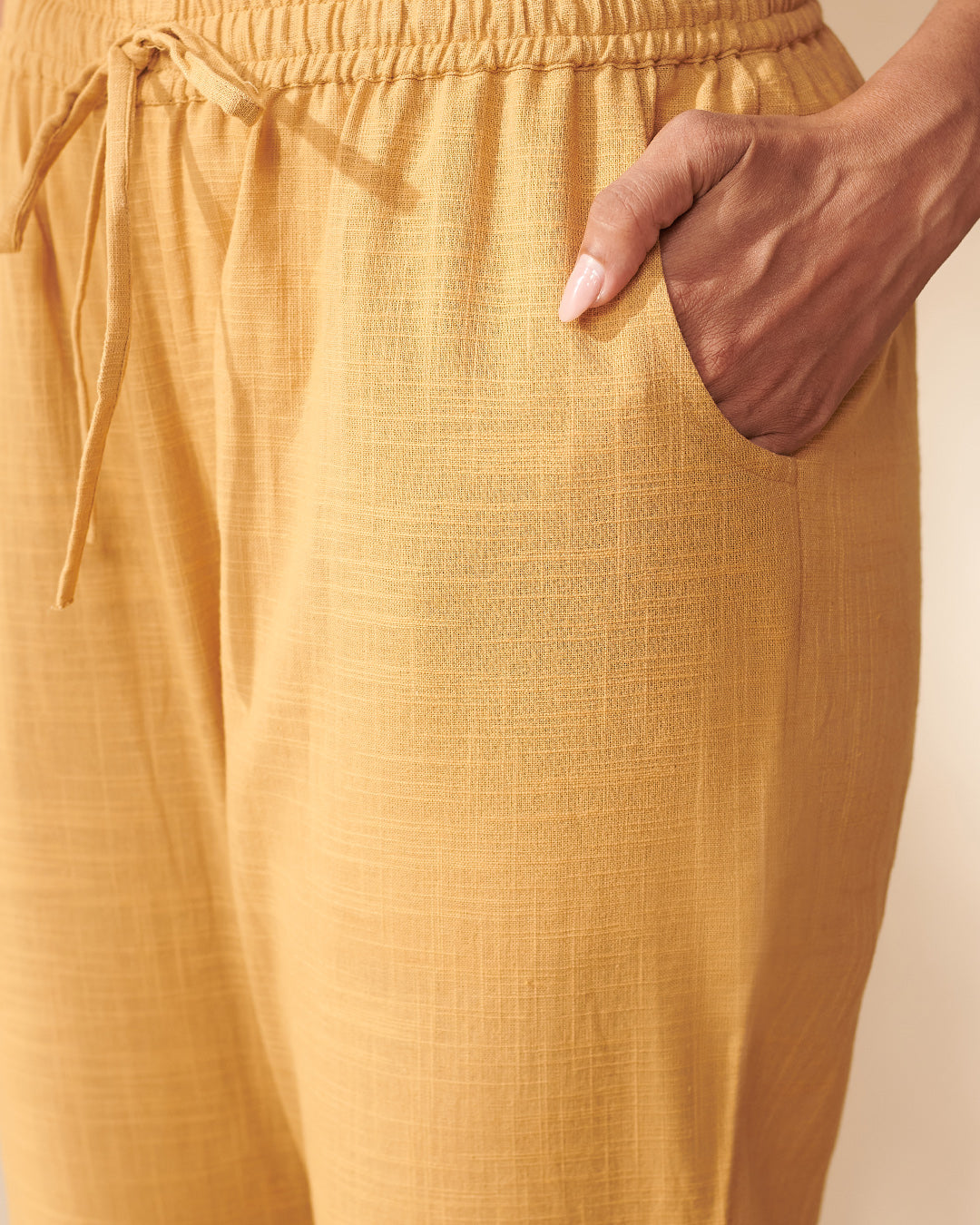 Surplus: Mehraab Ameera Straw Yellow Narrow Pants