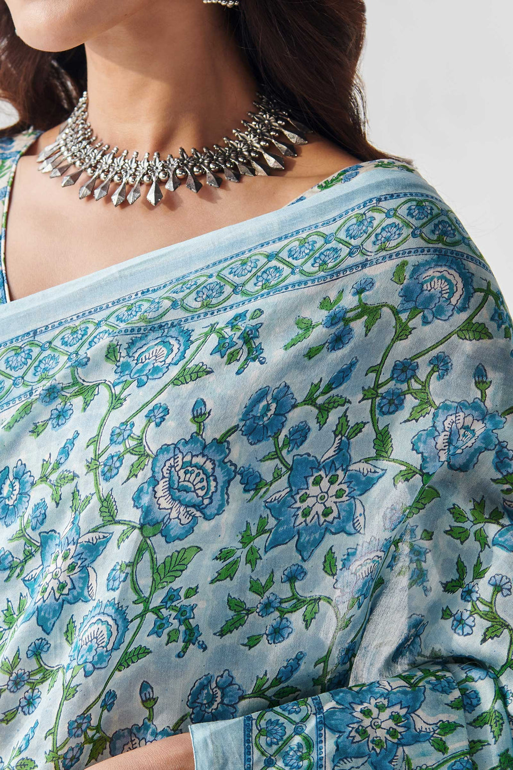 Gulbahar Chaand Sanganeri Saree
