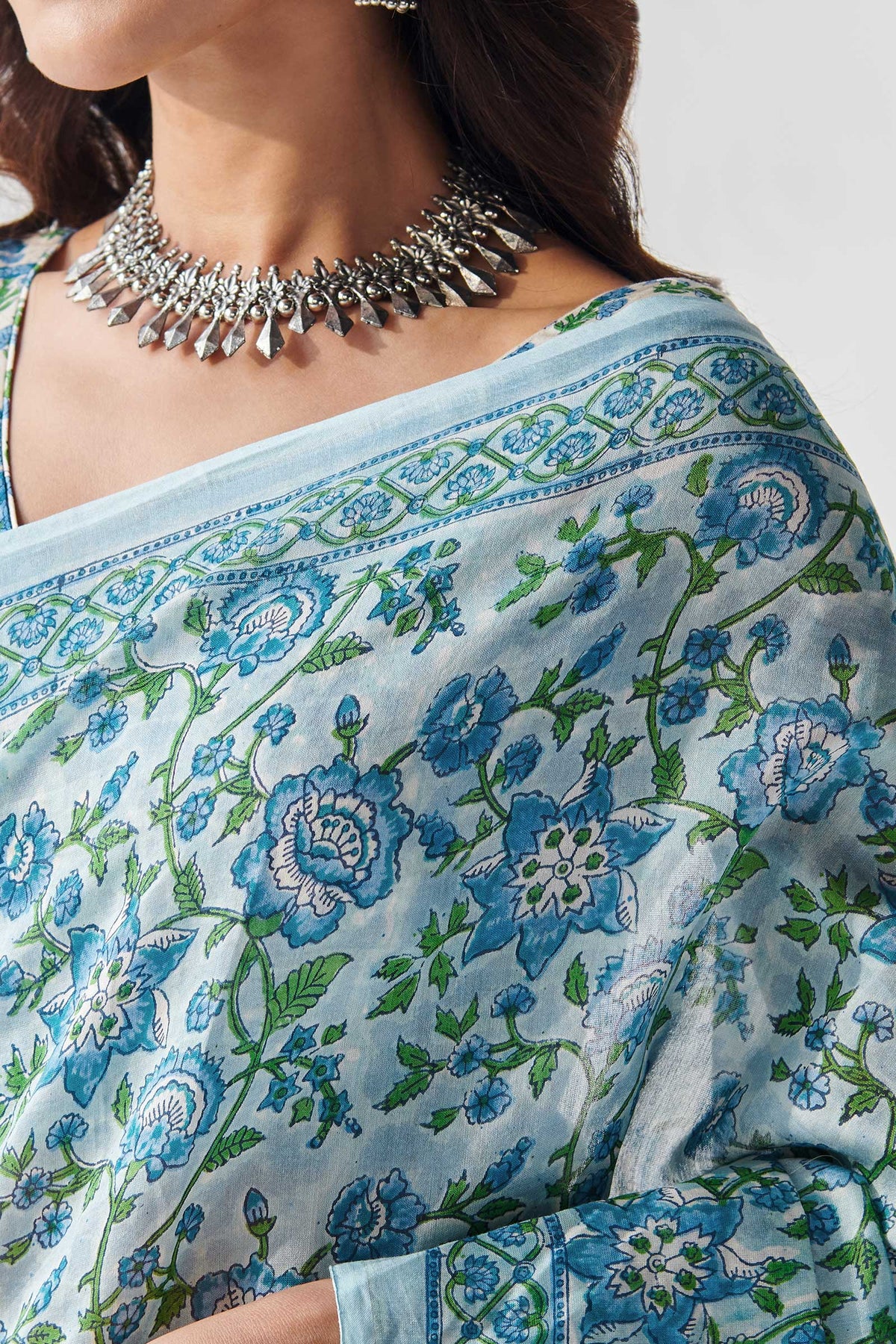 Gulbahar Chaand Sanganeri Saree
