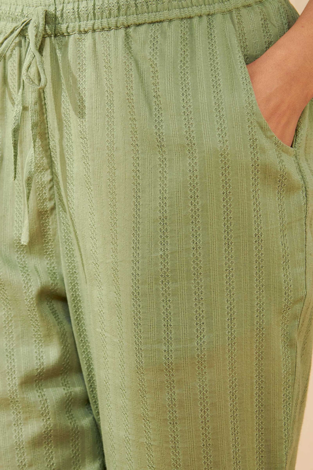 Mehraab Falak Green Narrow Pants