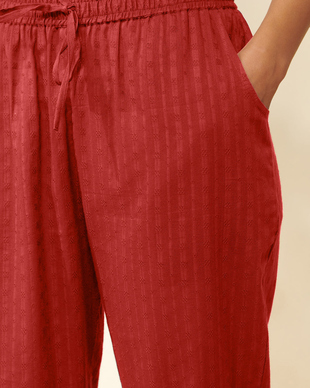 Roza Sureena Ruby Red Narrow Pants