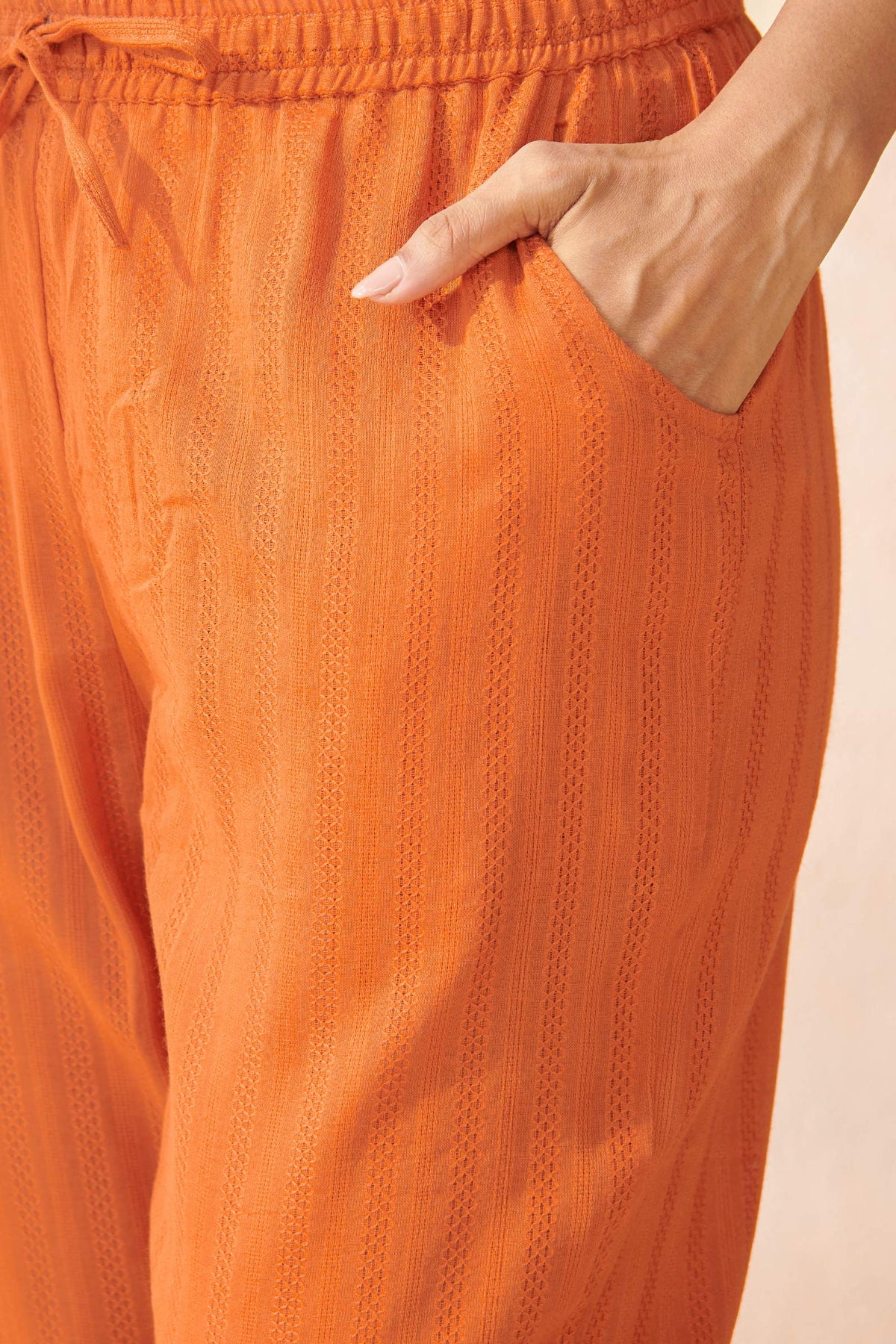 Mehraab Mihira Orange Narrow Pants
