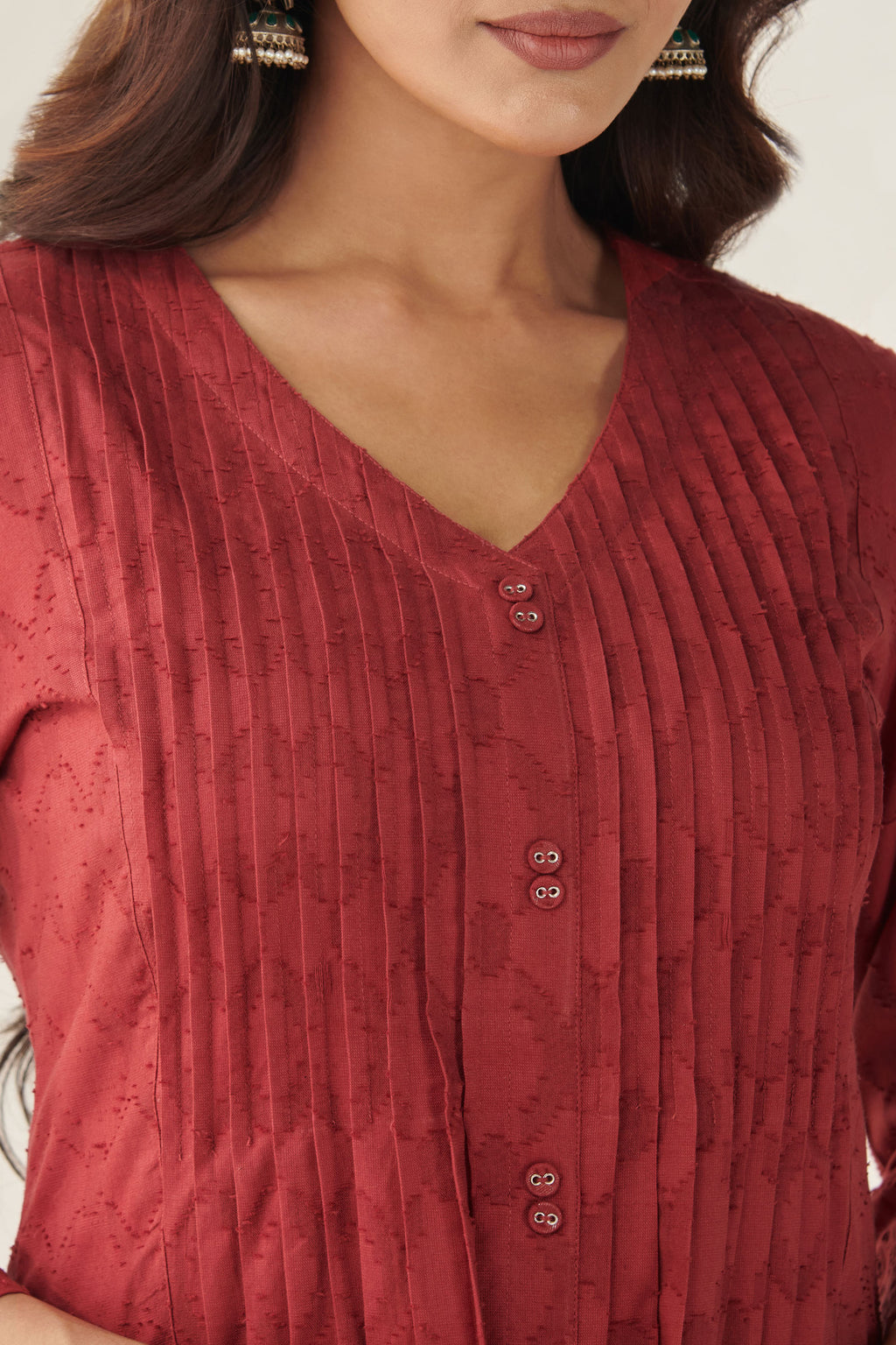 Roza Samrina Red Kurta