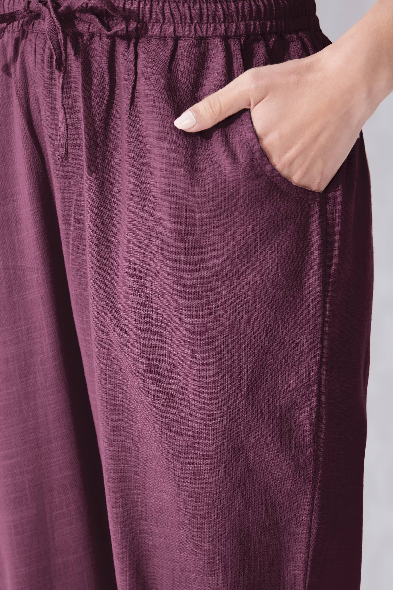 Surplus: Roza Nazm Wine Narrow Pants