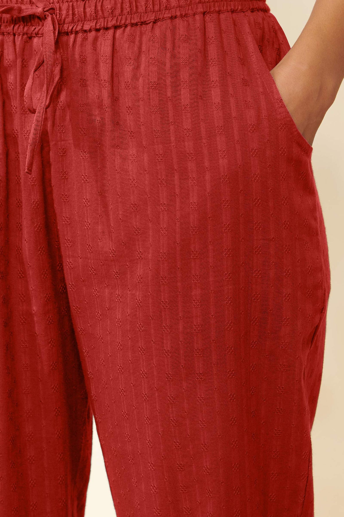 Roza Sureena Ruby Red Narrow Pants