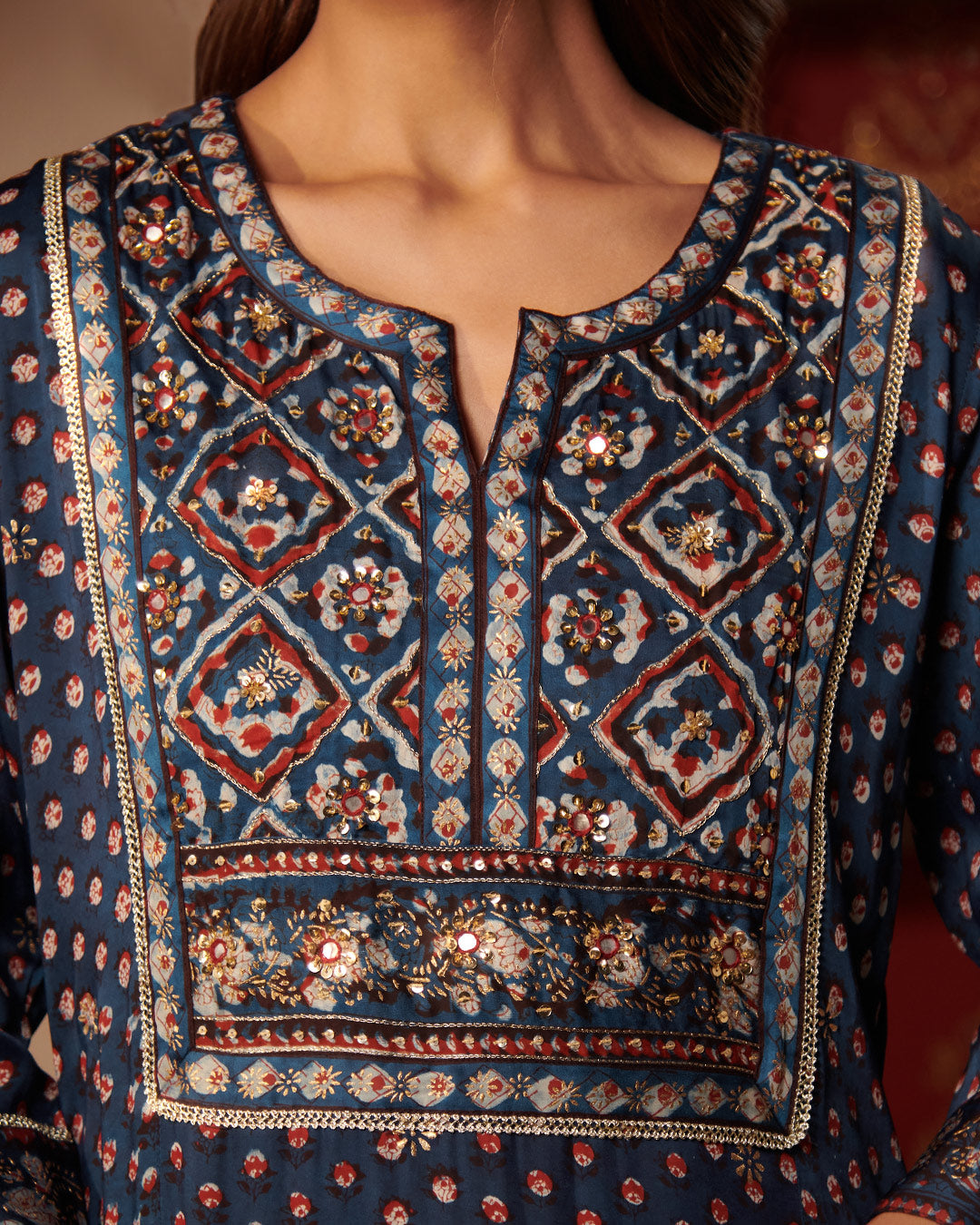 Roshanara Fareena Bagru Dabu Kurta