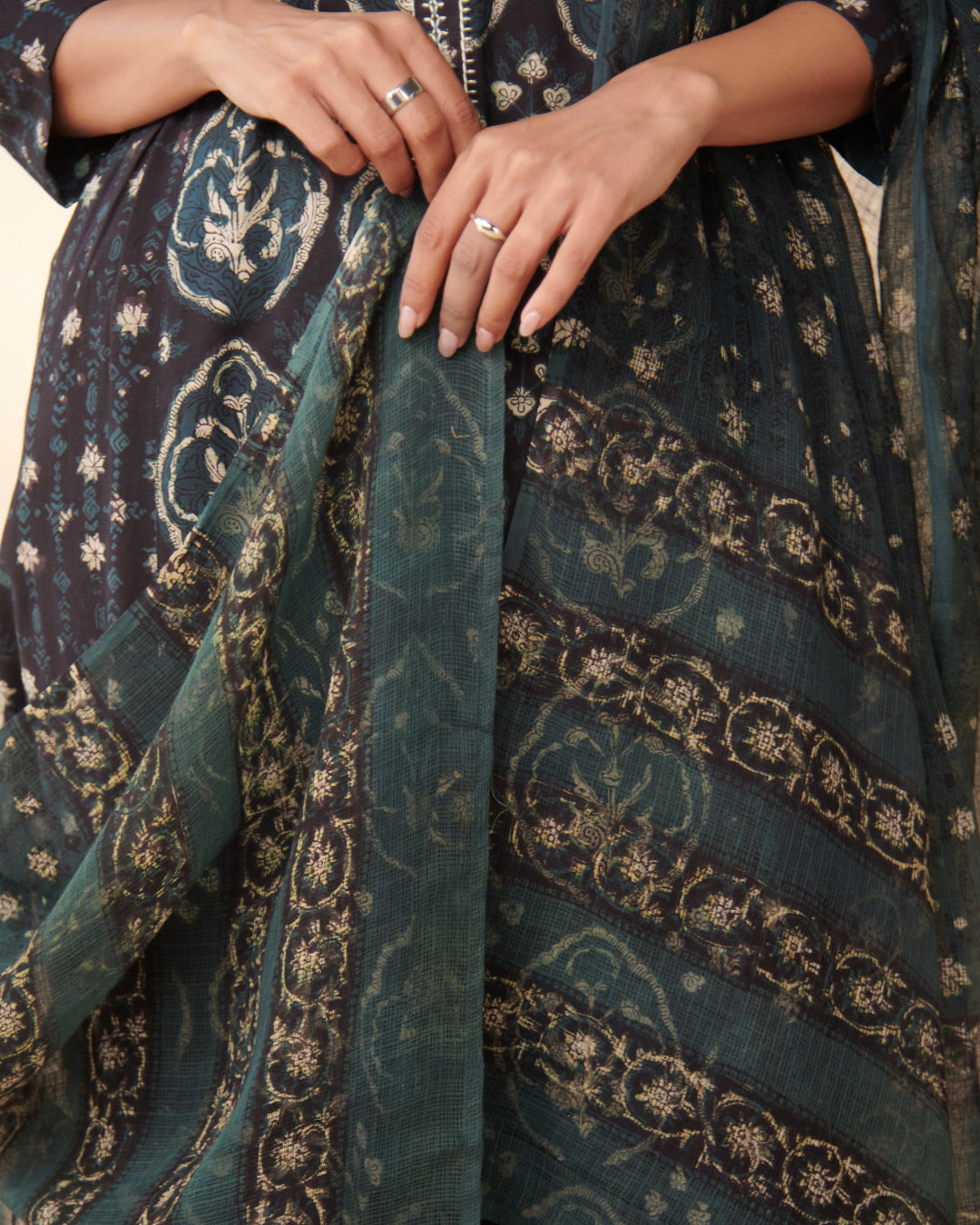 Sehra Zoya Bagru Dabu Dupatta