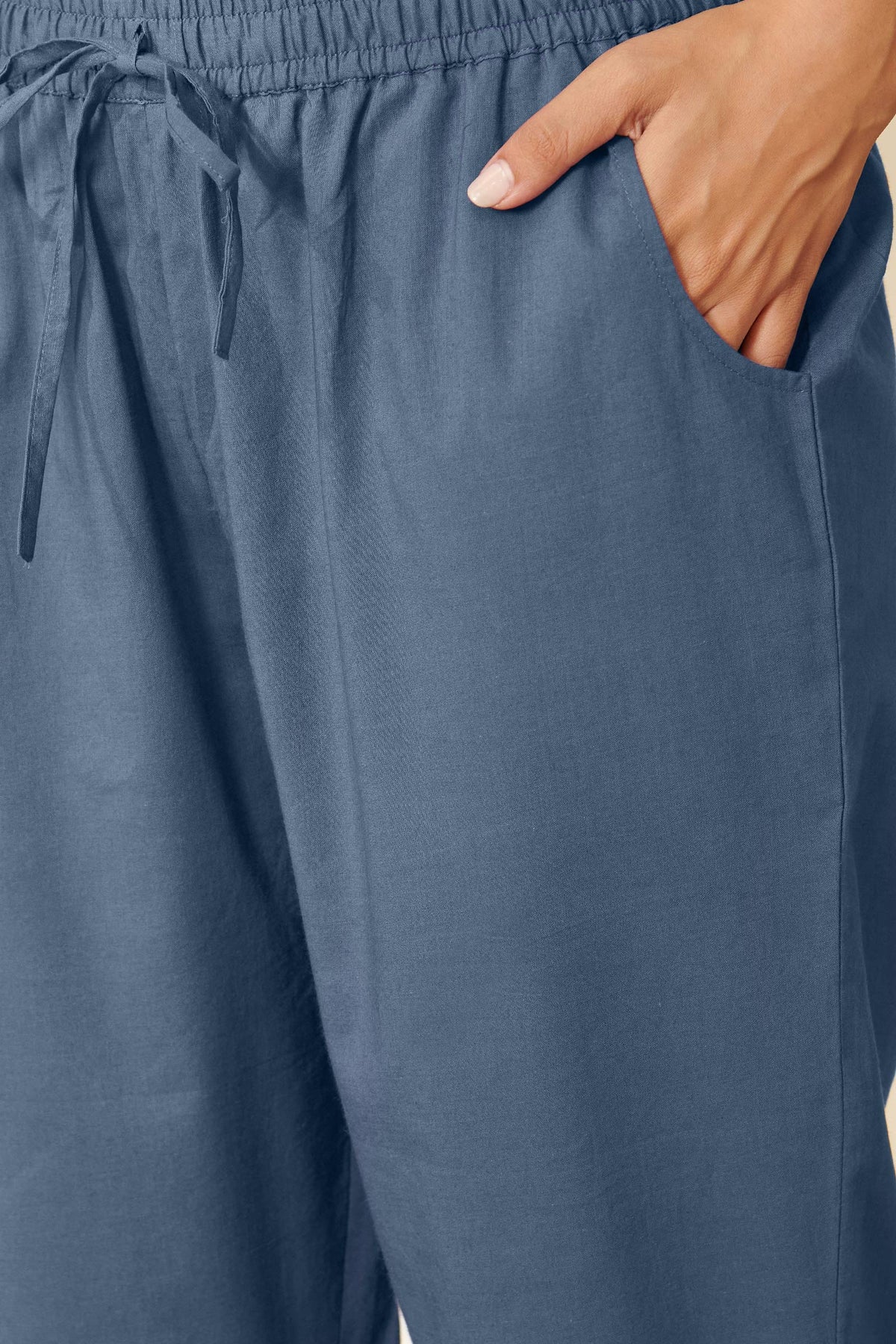 Roza Aasira Ink Blue Narrow Pants