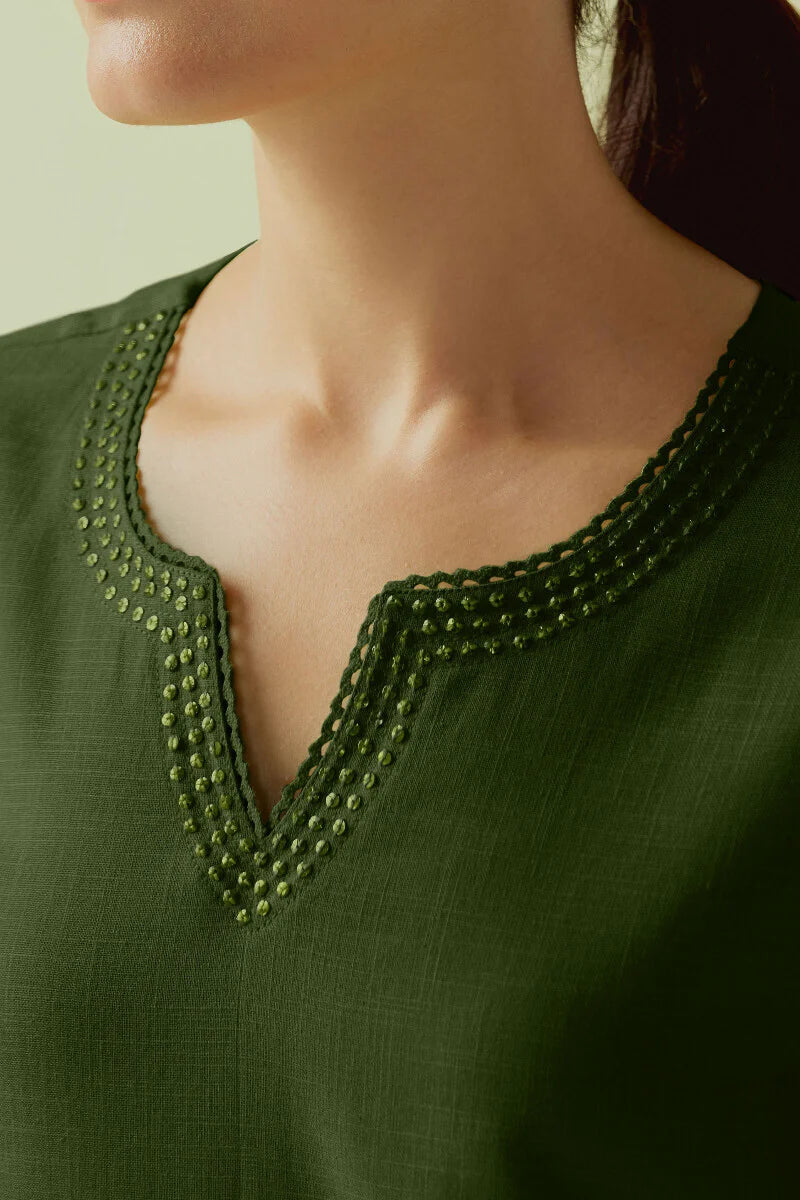 Surplus: Roza Zara Emerald Green Kurta