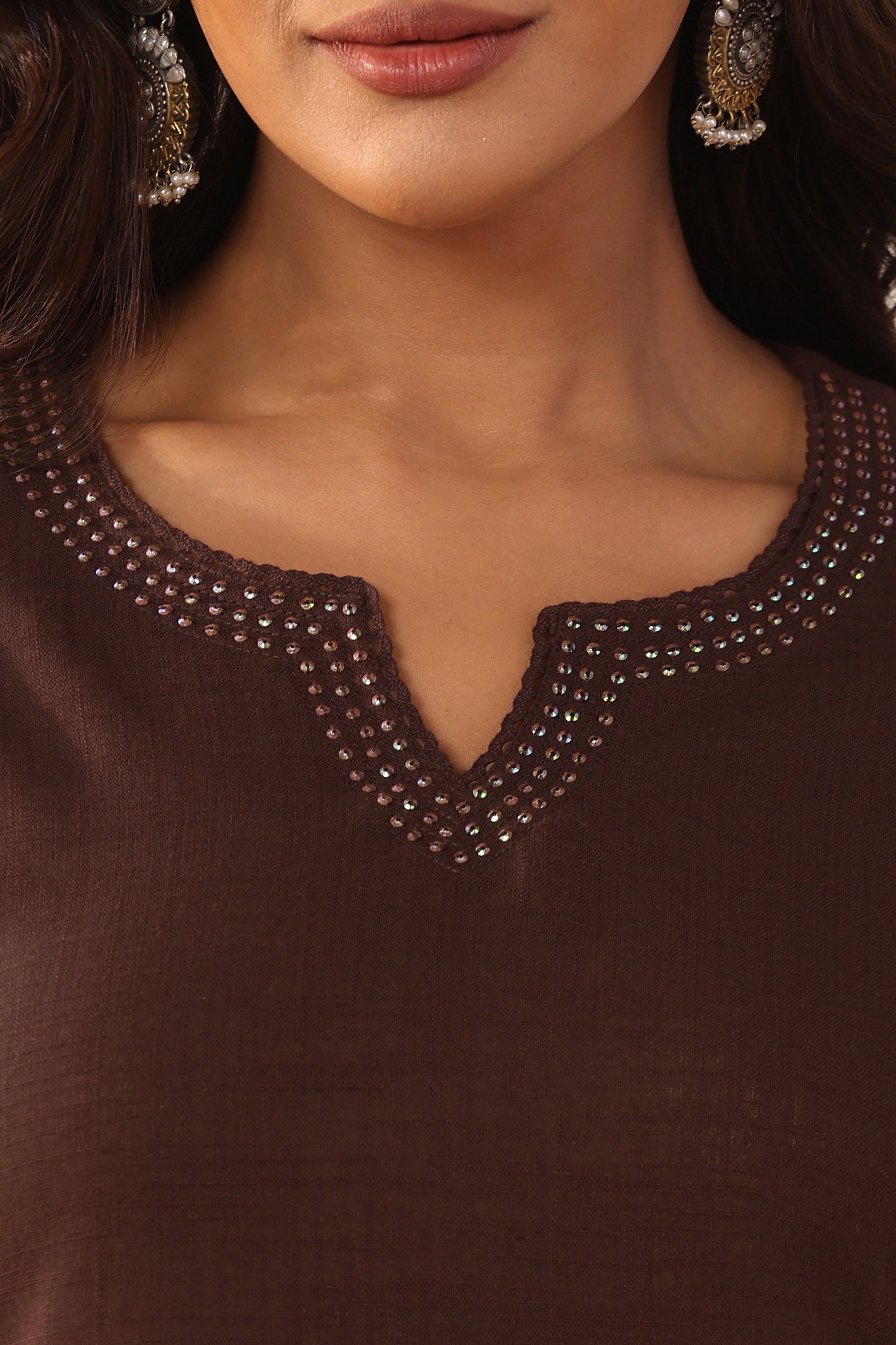 Roza Azaira Brown Kurta