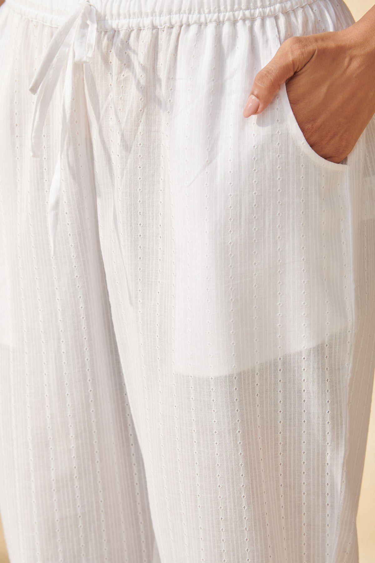 Mehraab Fahima White Narrow Pants