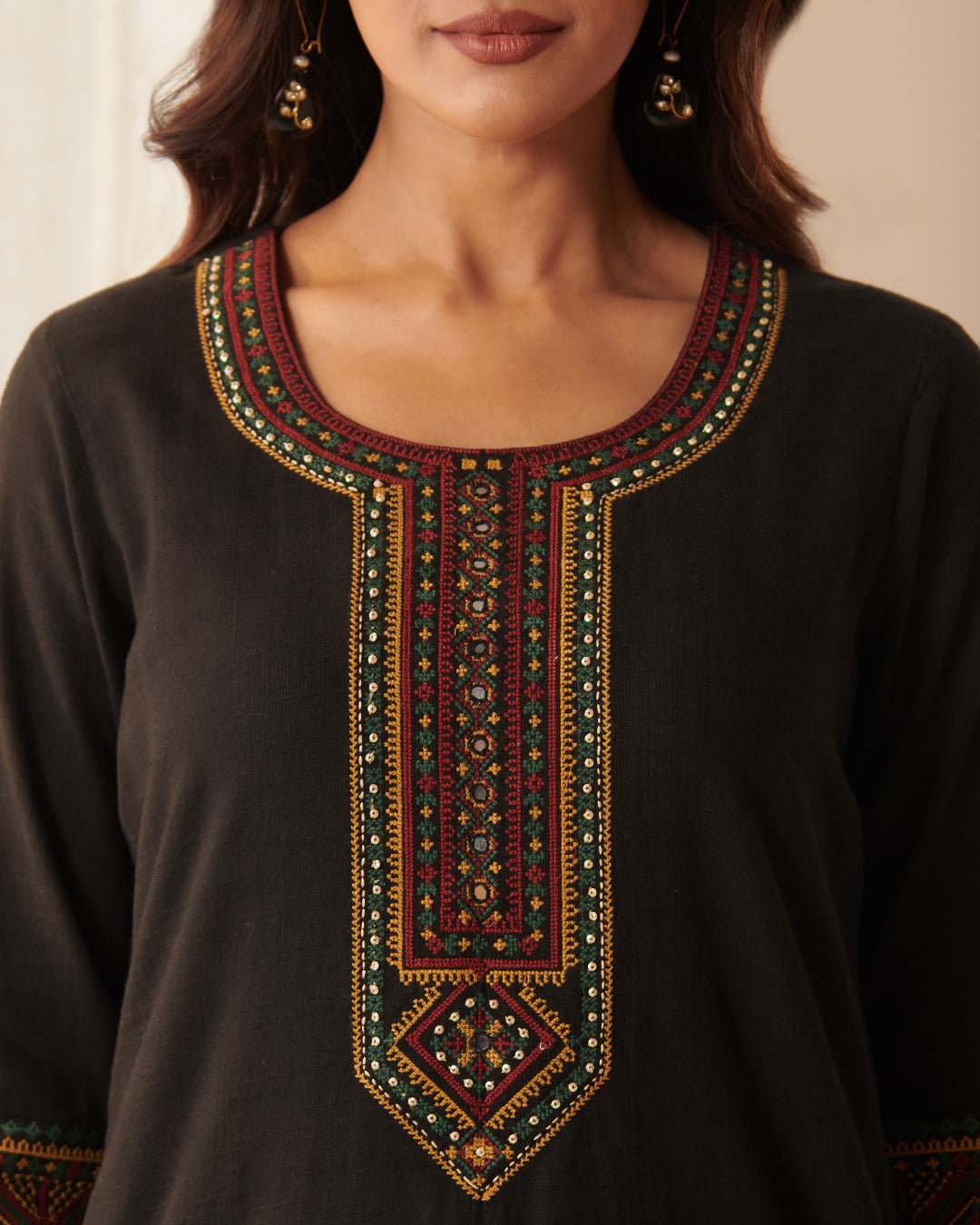 Mehraab Nahiza Black Kurta