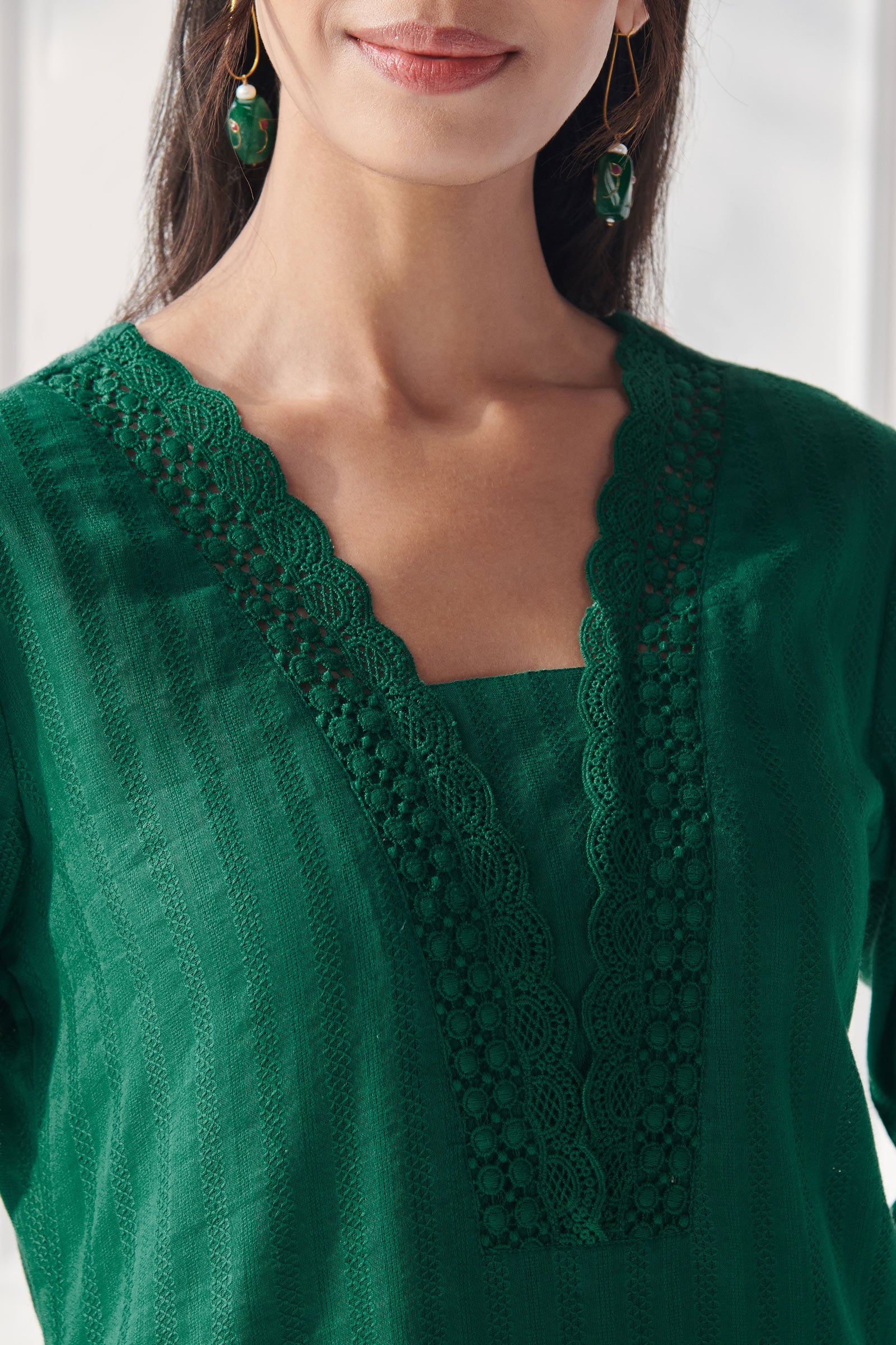 Surplus: Roza Naaz Green Kurta