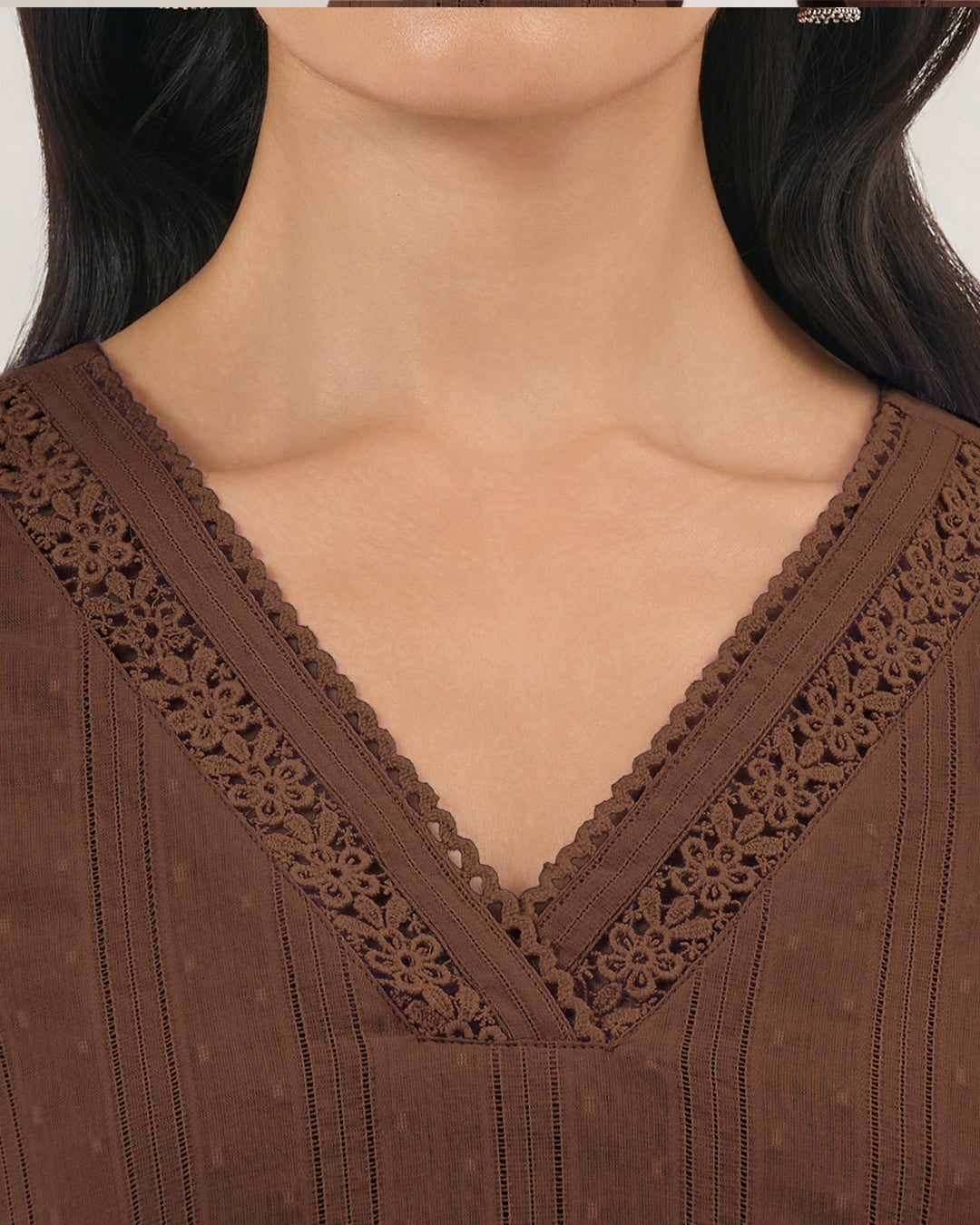 Roza Seher Brown Kurta