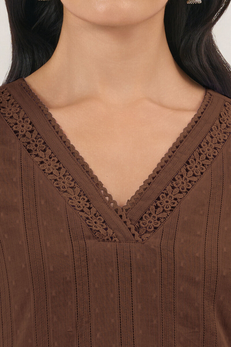 Roza Seher Brown Kurta
