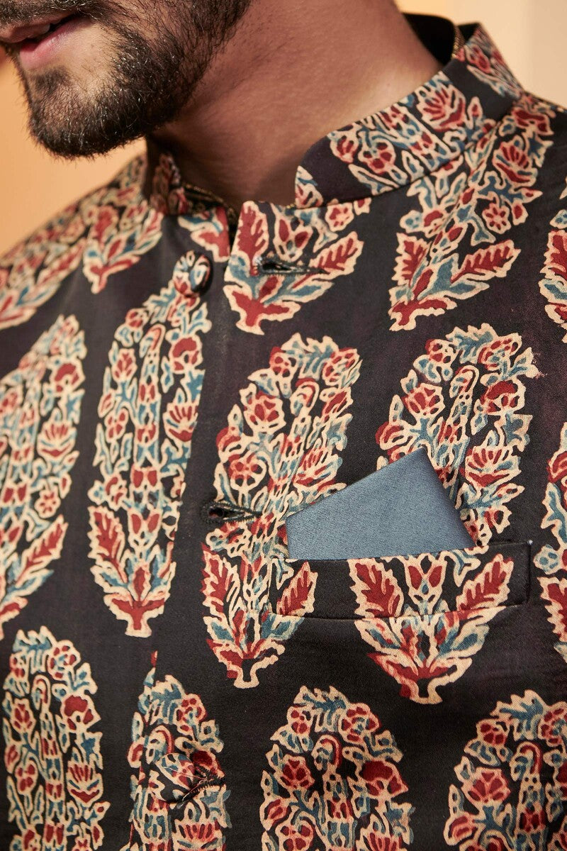 Shirin Mahin Ajrak Nehru Jacket
