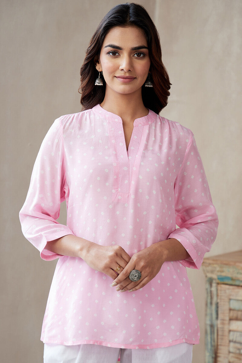 Roza Jannat Pink Bandhani Top