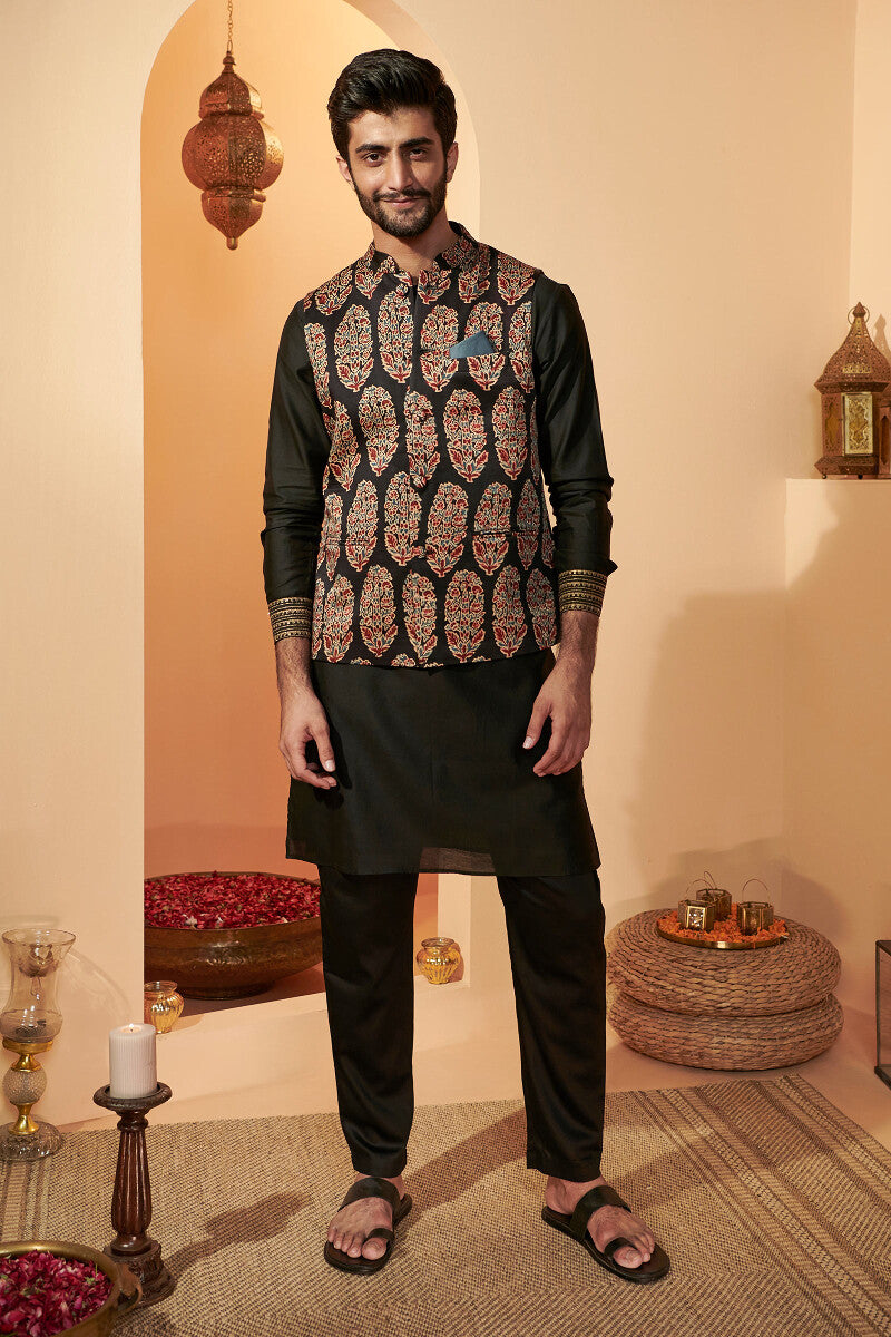 Shirin Mahin Ajrak Nehru Jacket