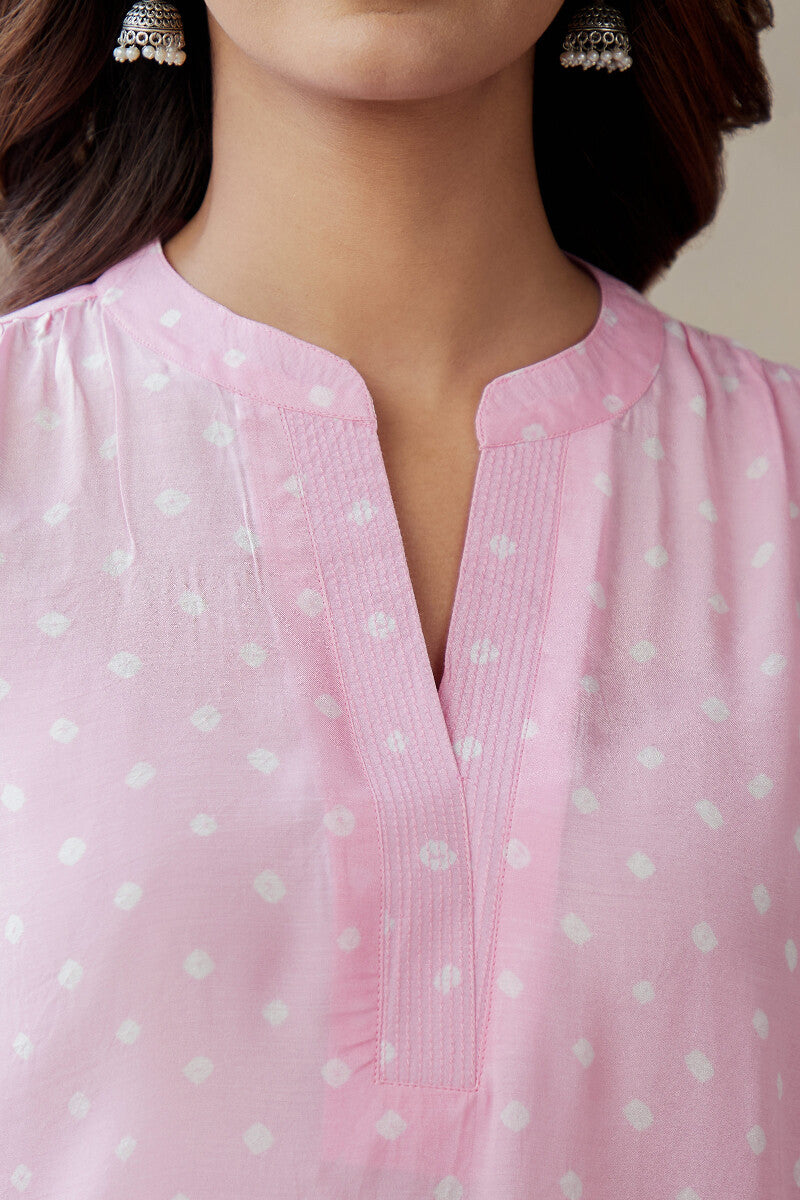 Roza Jannat Pink Bandhani Top