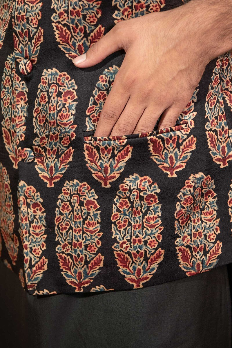 Shirin Mahin Ajrak Nehru Jacket