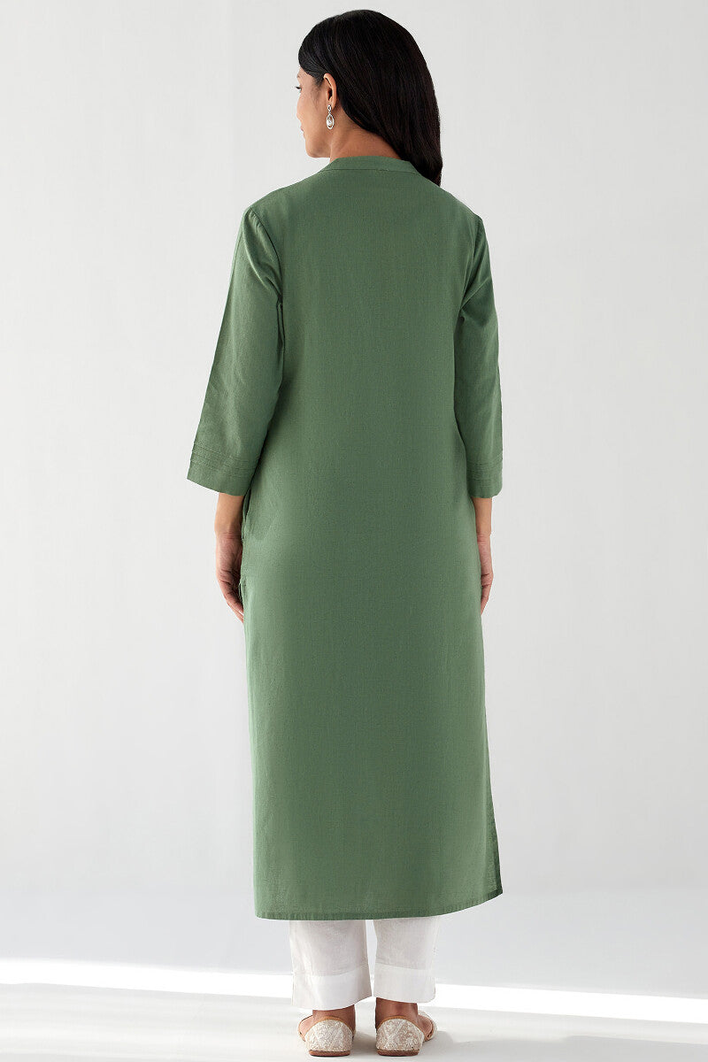Kashida Meera Flax Cotton Kurta