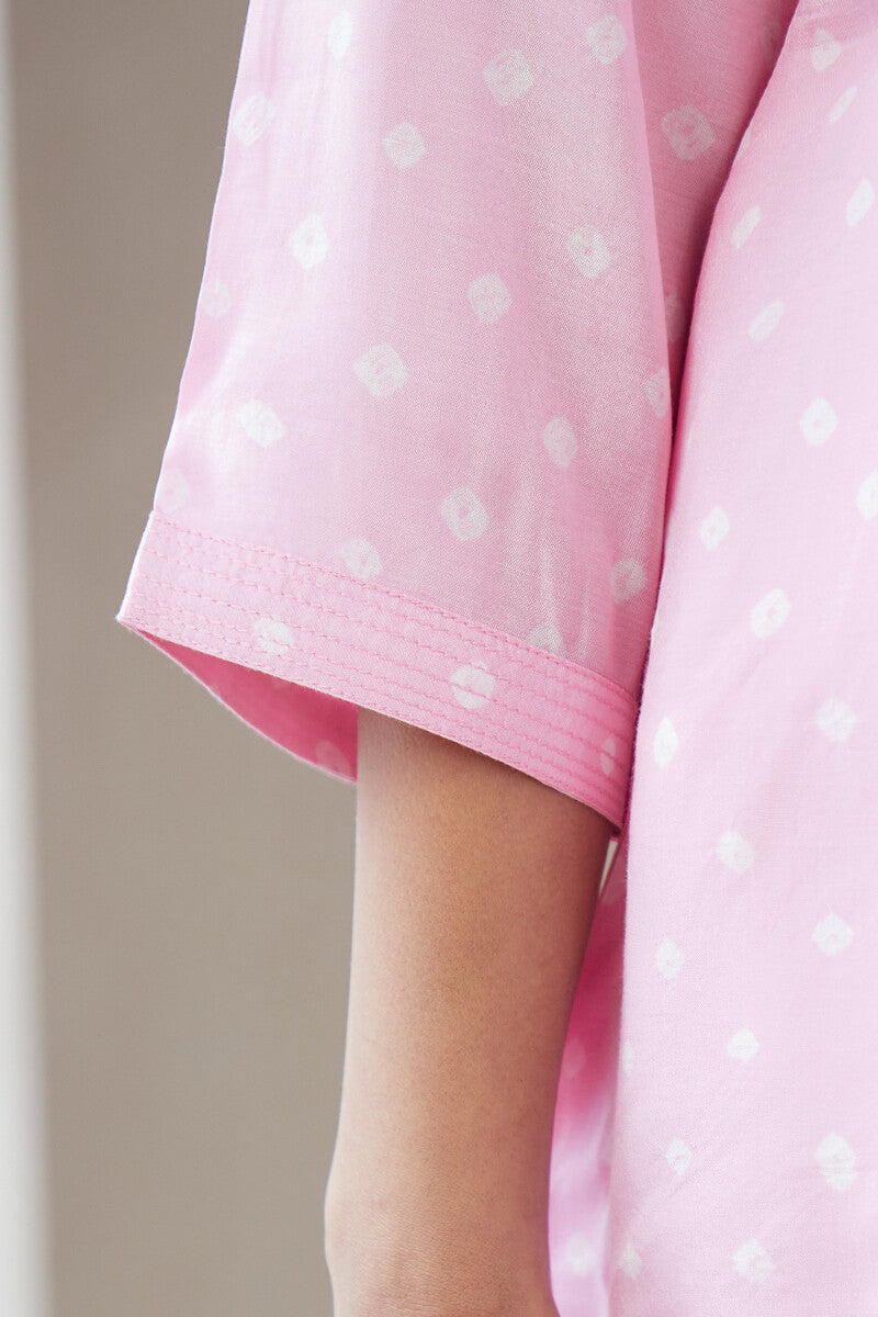 Roza Jannat Pink Bandhani Top