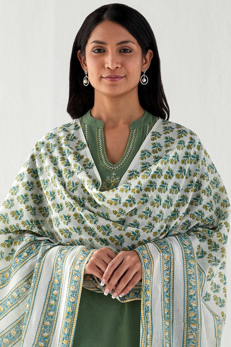 Kashida Meera Sanganeri Dupatta