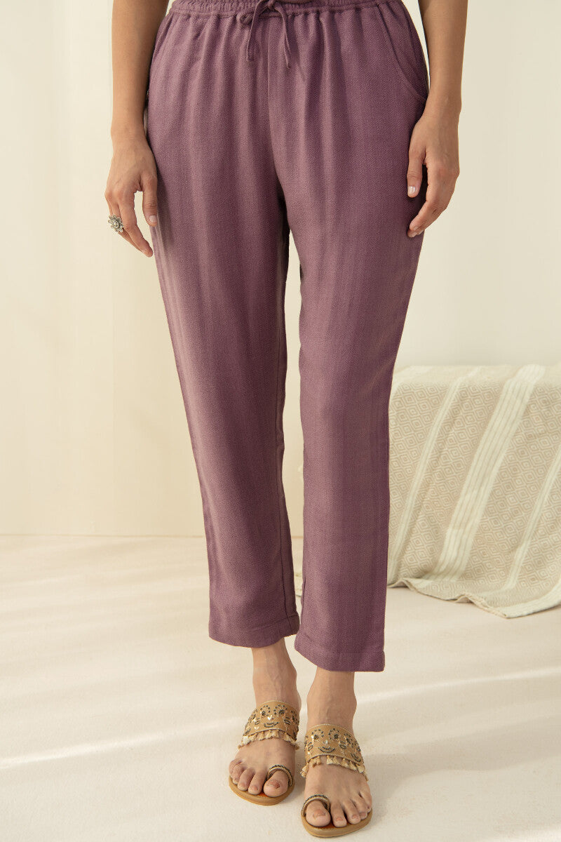 Naadirah Zafina Faux Wool Handloom Narrow Pants