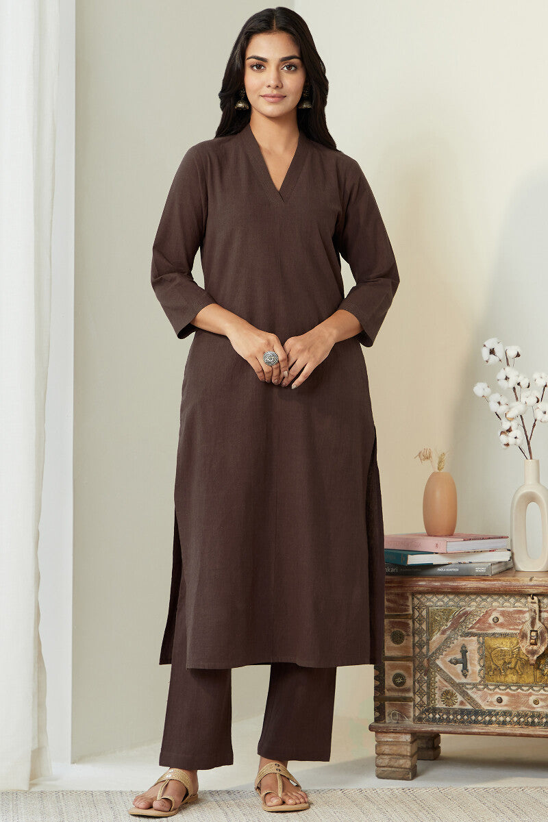 Roza Seher Brown Kurta