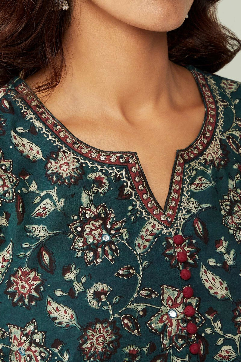 Sehra Zoya Bagru Kurta