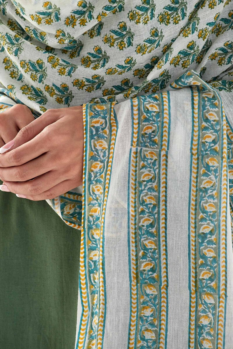 Kashida Meera Sanganeri Dupatta