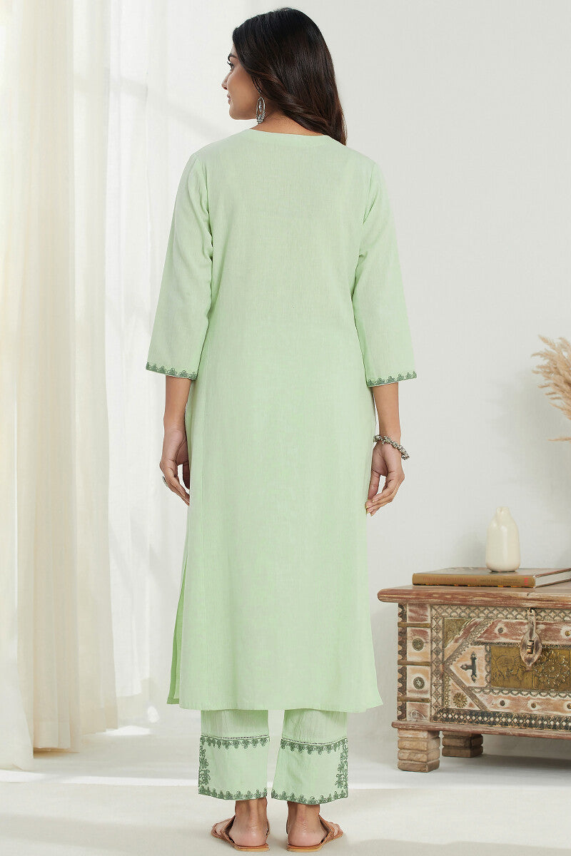 Mirza Gauhar Flax Cotton Kurta