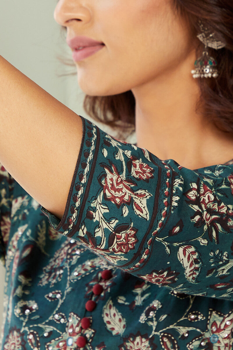 Sehra Zoya Bagru Kurta