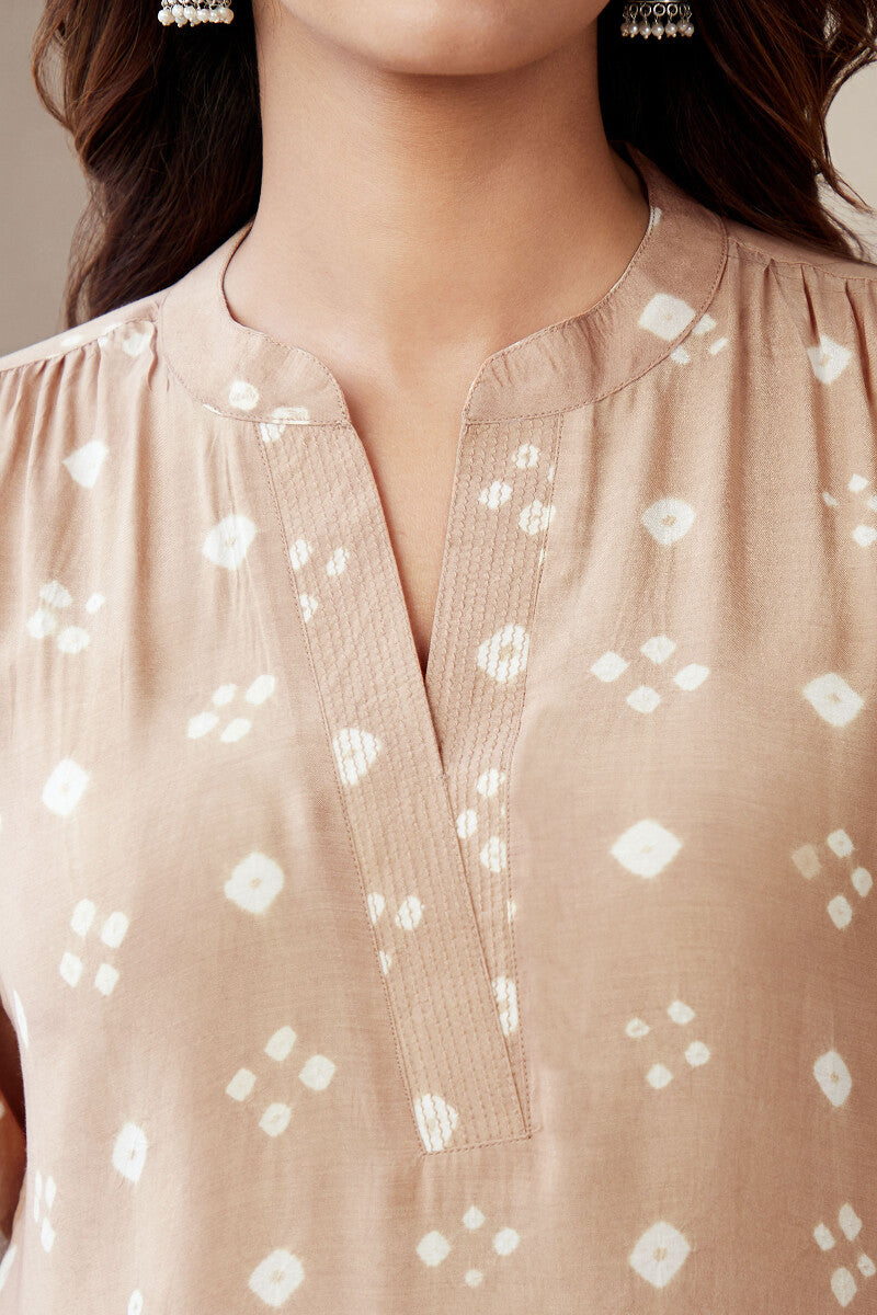Roza Jannat Light Brown Top