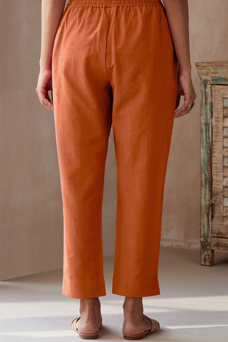 Roza Seher Burnt Orange Narrow Pants