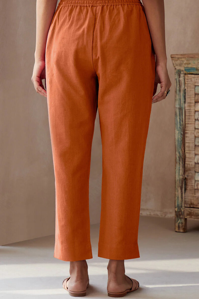 Roza Seher Burnt Orange Narrow Pants