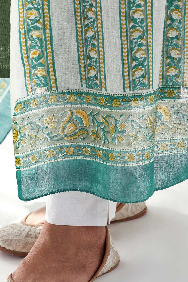 Kashida Meera Sanganeri Dupatta