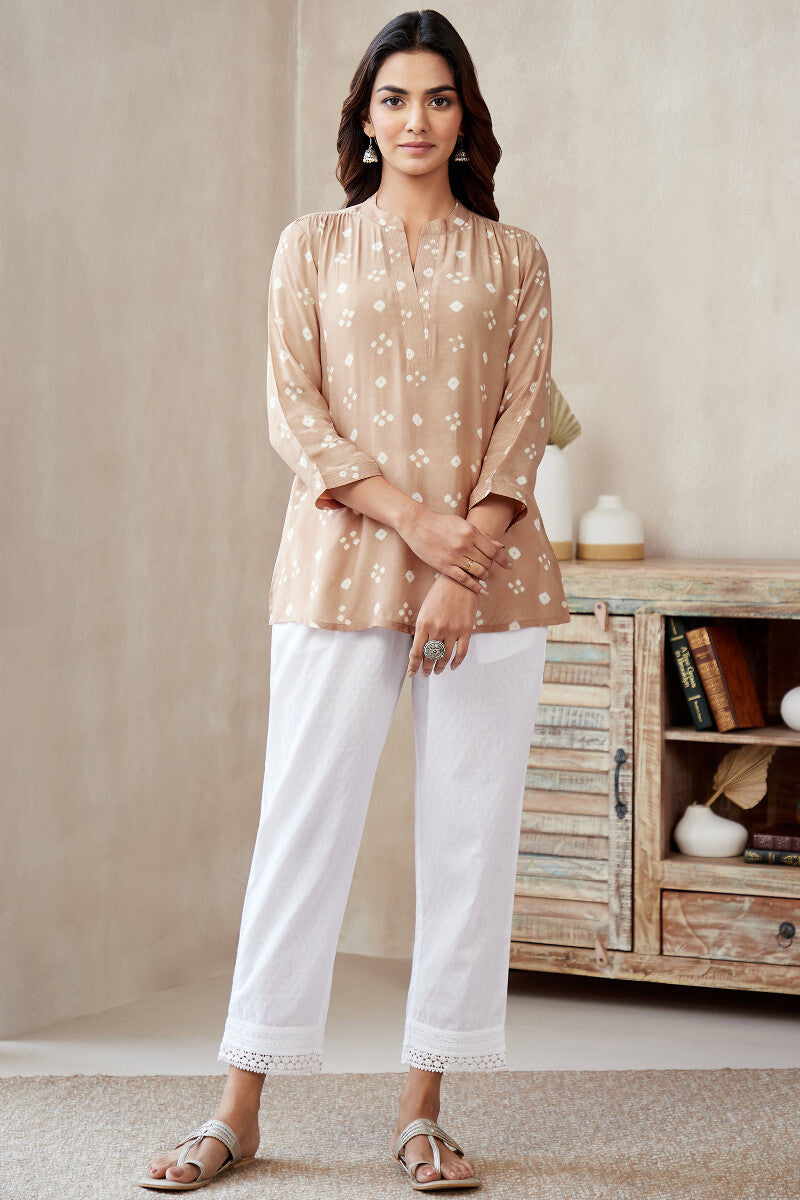 Roza Jannat Light Brown Top