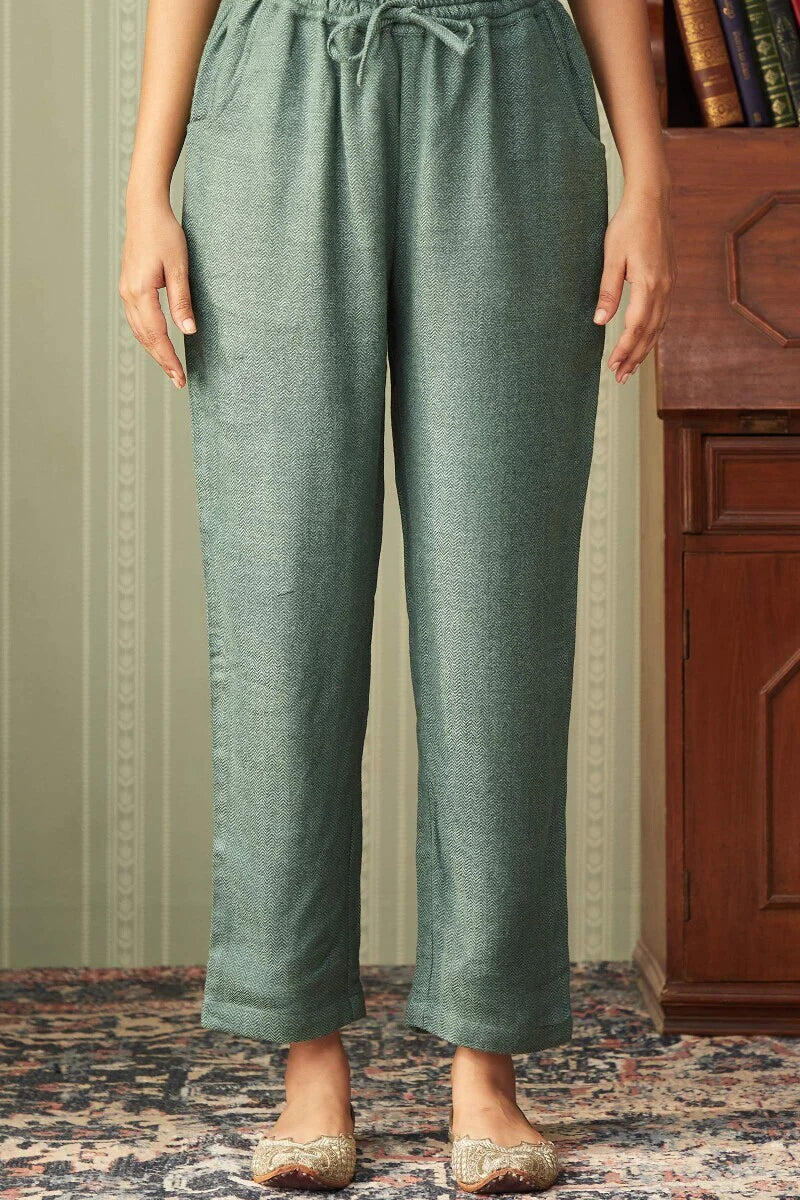 Naadirah Feriha Faux Wool Narrow Pants