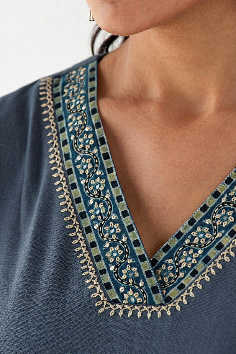 Gauhar Sahira Flax Cotton Kurta