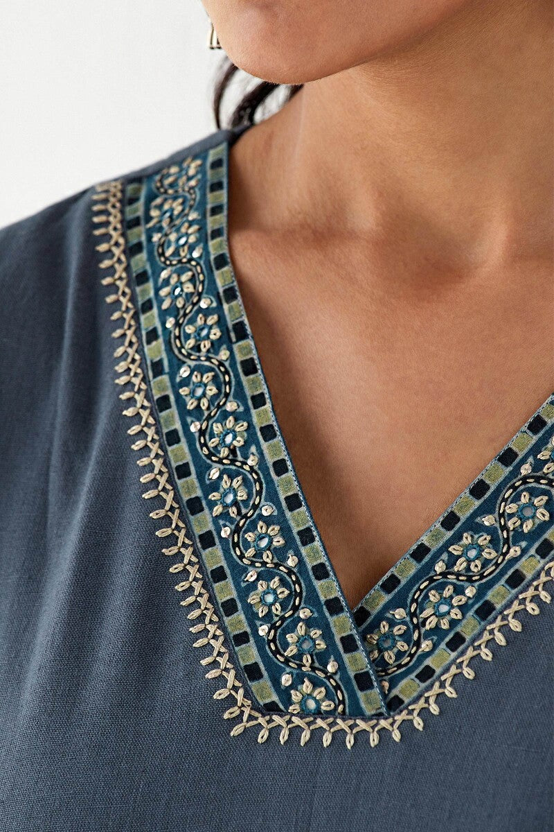 Gauhar Sahira Flax Cotton Kurta