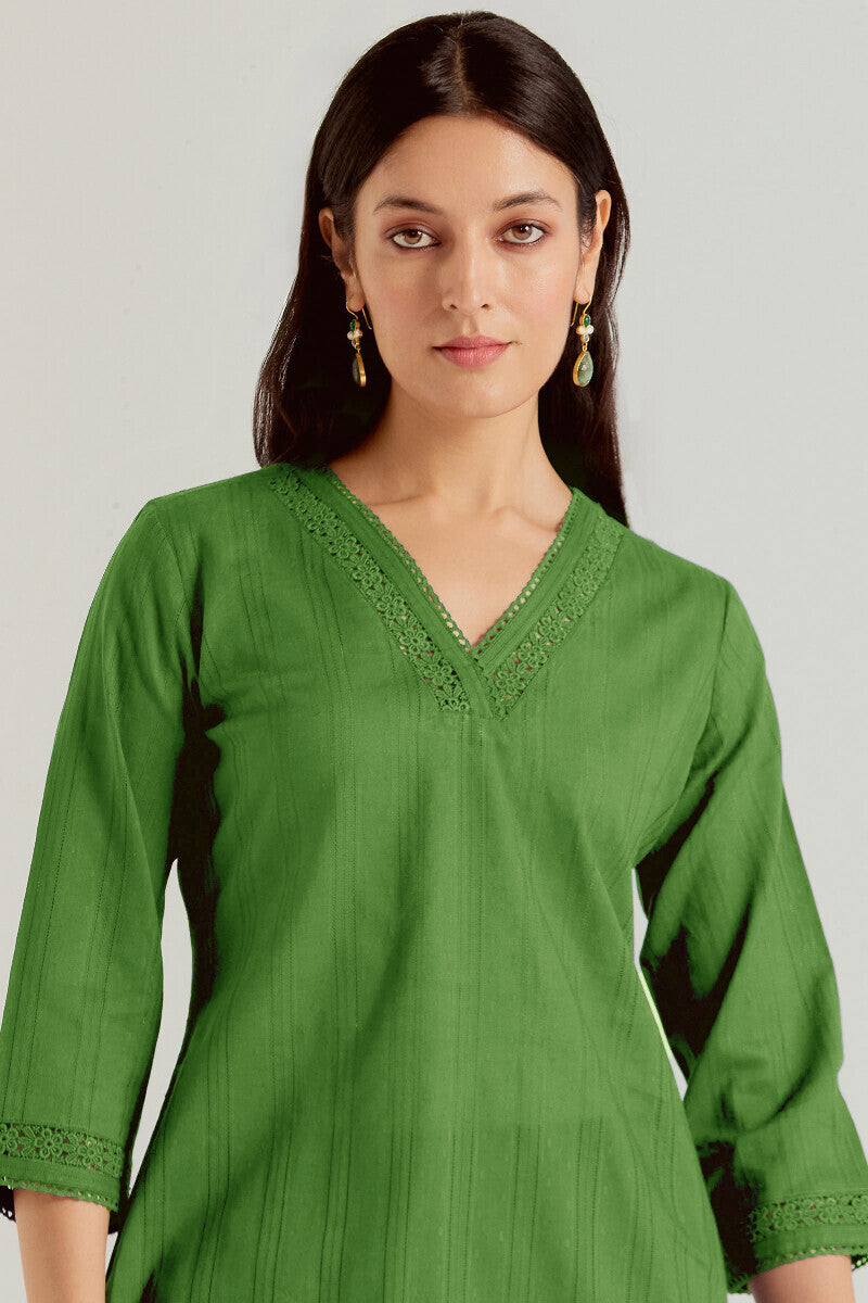 Roza Sehr Leaf Green Kurta
