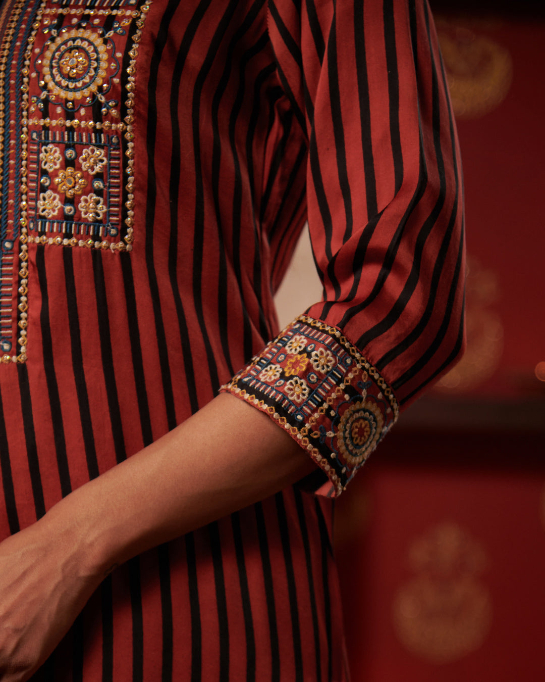 Roshanara Rahida Bagru Kurta